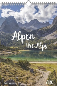 Abbildung von: Alpen 2026 - Bild-Kalender 23,7x34 cm - The Alps - Wandkalender - mit Platz für Notizen - Alpha Edition - ALPHA EDITION