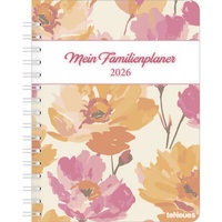 Abbildung von: Familienplaner-Buch Bright Flowers 2026 - Diary - Buchkalender - Taschenkalender - 17,5x23,1 - teNeues