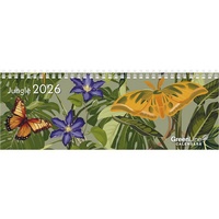 Abbildung von: GreenLine Jungle 2026 - Tischkalender mit Blumendesign - 29,7 x 10,5 cm - Spiralbindung - mit viel Platz für Einträge - GreenLine