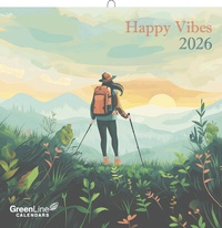 Abbildung von: GreenLine Happy Vibes 2026 - Wand-Kalender - Broschüren-Kalender - 30x30 - 30x60 geöffnet - GreenLine