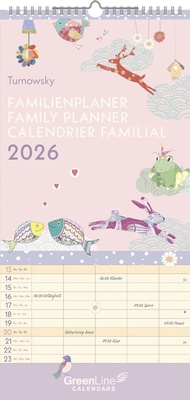 Abbildung von: GreenLine Turnowsky 2026 Familienplaner -Wandkalender - Familien-Kalender - 22x45 - GreenLine