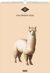 Abbildung von: Wandkalender »Menagerie« 2026 - Historische Tier- und -Pflanzen-Zeichnungen modern interpretiert - Von 30x40 - 29,7 x 42 cm - Mit Spiralbindung - DuMont Buchverlag