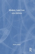 Cover: Modern Land Law - Routledge