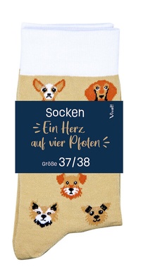 Abbildung von: Socken für Hundeliebhaber »Ein Herz auf vier Pfoten« - St. Benno