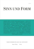 Cover: Sinn und Form 1/2025 - SINN und FORM