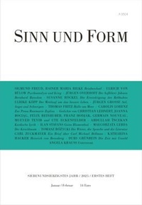 Enlarge image Cover: Sinn und Form 1/2025 - SINN und FORM