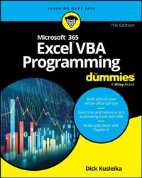 Abbildung von: Microsoft 365 Excel VBA Programming For Dummies - Wiley