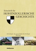Abbildung von: Zeitschrift für Hohenzollerische Geschichte - Kohlhammer