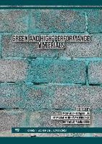 Enlarge image Cover: Green and High-Performance Materials - Trans Tech Publications Ltd