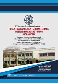 Enlarge image Cover: 2nd International Conference on Recent Advancements in Materials, Design & Manufacturing (ICRAMDM) - Trans Tech Publications Ltd