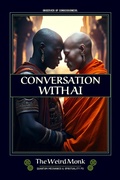 Cover: Quantum Mechanics & Spirituality (Conversations With AI, #3) - The Weird Monk