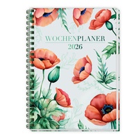 Abbildung von: Trötsch Wochenplaner A5 mit Wire-O Blumen 2026 - Trötsch Verlag GmbH & Co. KG