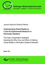 Cover: Understanding Virtual Reality as a Tool for Experimental Research in Information Systems - Cuvillier Verlag