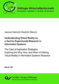 Enlarge image Cover: Understanding Virtual Reality as a Tool for Experimental Research in Information Systems - Cuvillier Verlag
