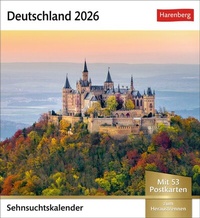 Abbildung von: Deutschland Sehnsuchtskalender 2026 - Wochenkalender mit 53 Postkarten - Harenberg