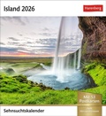 Cover: Island Sehnsuchtskalender 2026 - Wochenkalender mit 53 Postkarten - Harenberg
