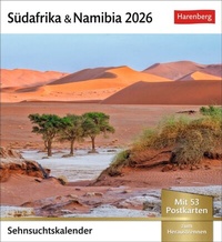 Abbildung von: Südafrika & Namibia Sehnsuchtskalender 2026 - Wochenkalender mit 53 Postkarten - Harenberg