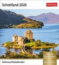 Cover: Schottland Sehnsuchtskalender 2026 - Wochenkalender mit 53 Postkarten - Harenberg