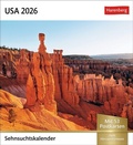 Cover: USA Sehnsuchtskalender 2026 - Wochenkalender mit 53 Postkarten - Harenberg