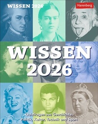 Abbildung von: Wissen Tagesabreißkalender 2026 - Quizfragen aus Geschichte, Politik, Kultur, Technik und Sport - Harenberg