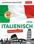 Cover: Italienisch Sprachkalender 2026 - Italienisch lernen leicht gemacht - Tagesabrei&szlig;kalender - Harenberg