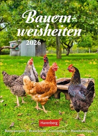 Abbildung von: Bauernweisheiten Wochenkalender 2026 - Bauernregeln, Brauchtum, Gartentipps, Haushaltstipps - Harenberg
