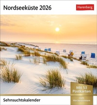 Abbildung von: Nordseeküste Sehnsuchtskalender 2026 - Wochenkalender mit 53 Postkarten - Harenberg