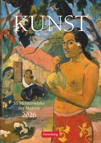 Abbildung von: Kunst Wochen-Kulturkalender 2026 - 53 Meisterwerke der Malerei - Harenberg