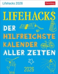 Abbildung von: Lifehacks Tagesabreißkalender 2026 - Der hilfreichste Kalender aller Zeiten - Harenberg