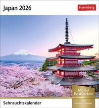 Abbildung von: Japan Sehnsuchtskalender 2026 - Wochenkalender mit 53 Postkarten - Harenberg