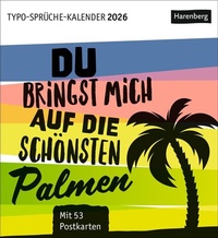 Abbildung von: Typo-Sprüche-Kalender Postkartenkalender 2026 - Mit 53 Postkarten - Harenberg