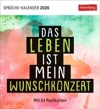 Abbildung von: Positive-Sprüche-Kalender Postkartenkalender 2026 - Mit 53 Postkarten - Harenberg