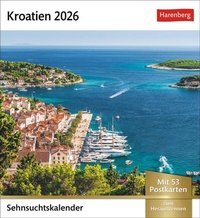 Abbildung von: Kroatien Sehnsuchtskalender 2026 - Wochenkalender mit 53 Postkarten - Harenberg