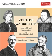 Abbildung von: Zeitlose Wahrheiten Postkartenkalender 2026 - Kalender mit 53 Karten, ausgewählt und kommentiert von Klaus Michael Groll - Harenberg