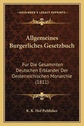 Bild: Allgemeines Burgerliches Gesetzbuch - Kessinger Publishing