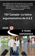 Cover: TEF Canada - La lettre argumentative de A &agrave; Z (R&eacute;ussir Mon TEF Canada) - Saadia Behilil