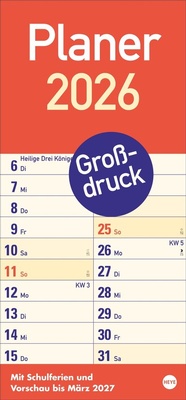 Abbildung von: Großdruck Planer 2026 - Heye