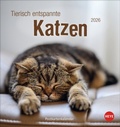 Cover: Tierisch entspannte Katzen Postkartenkalender 2026 - Heye