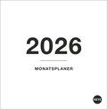 Cover: Black&White Monatsplaner zum Aufstellen 2026 - Heye