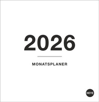 Abbildung von: Black&White Monatsplaner zum Aufstellen 2026 - Heye