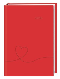 Abbildung von: Kalenderbuch A6 koralle 2026 - Heye