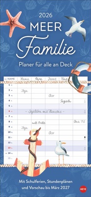 Abbildung von: Meer Familie Familienplaner 2026 - Planer für alle an Deck - Heye