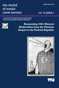 Cover: the world of music (new series) vol. 13 (2024) 1 - VWB-Verlag