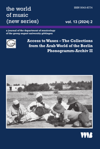 Bild: world of music vol 13 (2024) 2 Access to Waxes - VWB-Verlag