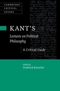 Cover: Kant's Lectures on Political Philosophy - Cambridge University Press