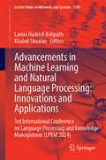 Cover: Advancements in Machine Learning and Natural Language Processing: Innovations and Applications - Springer