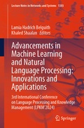 Cover: Advancements in Machine Learning and Natural Language Processing: Innovations and Applications - Springer