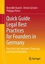 Cover: Quick Guide Legal Best Practices for Founders in Germany - Springer
