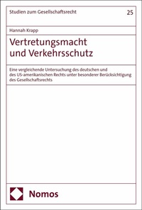 Abbildung von: Vertretungsmacht und Verkehrsschutz - Nomos