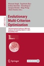Cover: Evolutionary Multi-Criterion Optimization - Springer Nature Switzerland AG